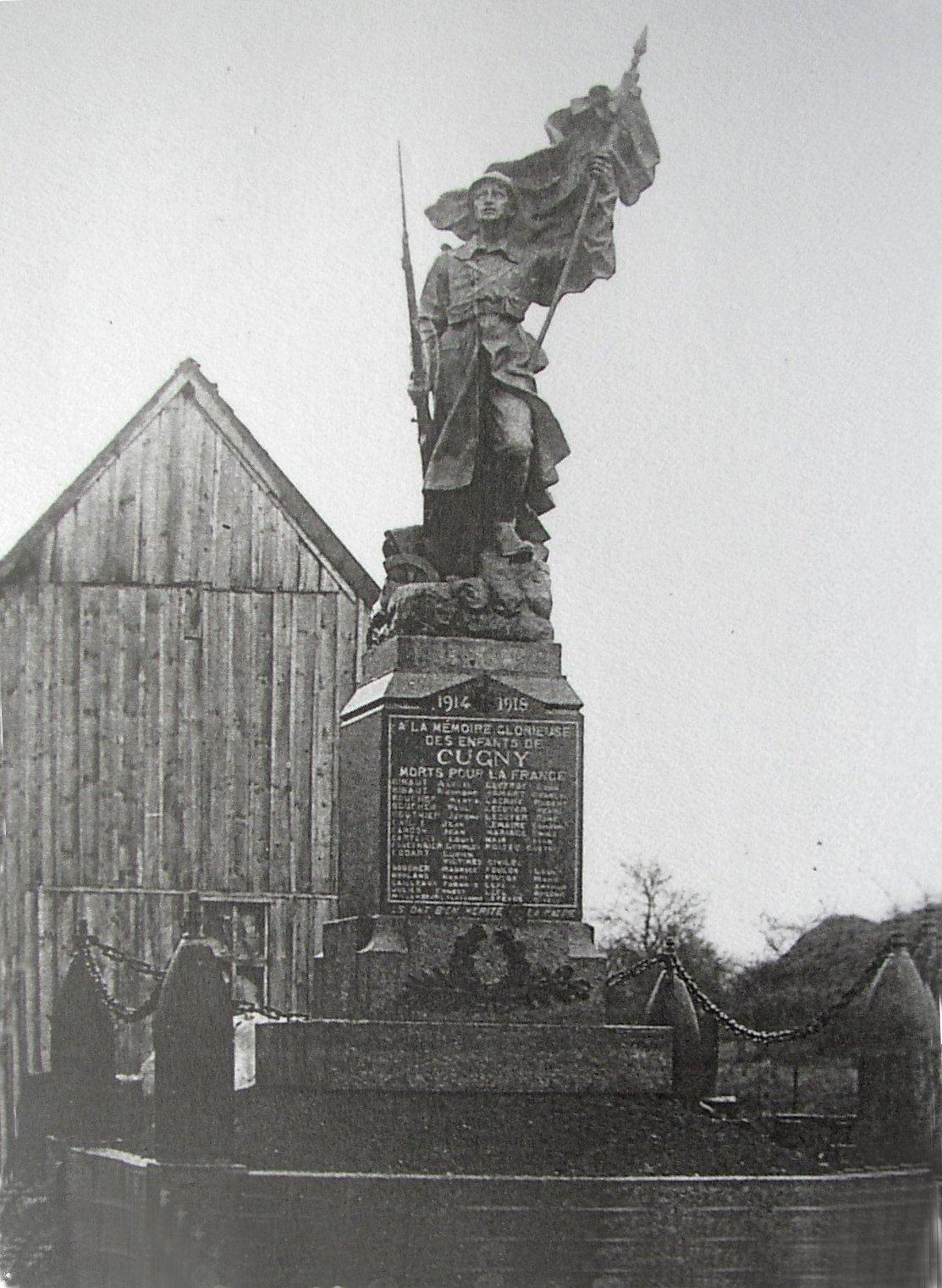 Monument aux morts de Cugny vers 1925